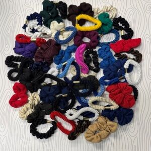 Hair Ties and Scrunchies: 53 assorted colorful variety pack